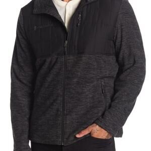 Free Country New Large Zip Up Fleece Mixed Media Jacket MSRP $90 NWT